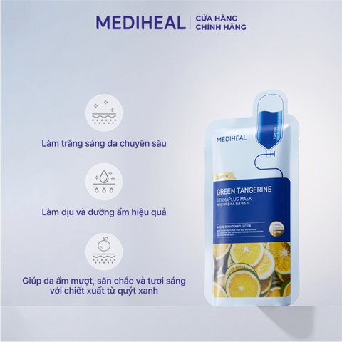 Mặt Nạ Giấy Dưỡng Da Mediheal Green Tangerine Dermaplus Mask