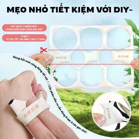 Set 8 Bông Mút Trang Điểm Amortals Peach