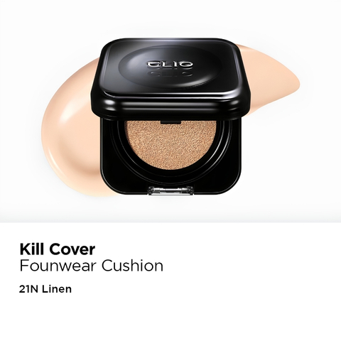 Phấn Nước 2 Lõi Che Phủ Mịn Clio Kill Cover Founwear Cushion SPF40+ 15g (Mẫu Mới)
