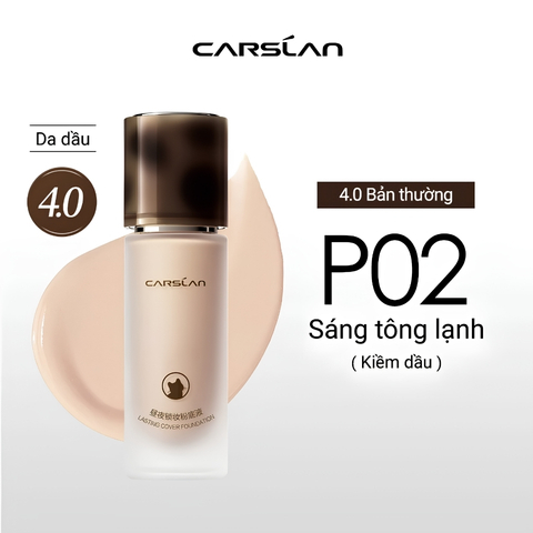 Kem Nền 4.0 Carslan Kiềm Dầu Lâu Trôi Lasting Cover Foundation 30g (Mẫu Mới)