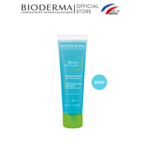 Gel Rửa Mặt Cho Da Dầu & Hỗn Hợp Bioderma Sébium Gel Moussant (Nhập Khẩu)