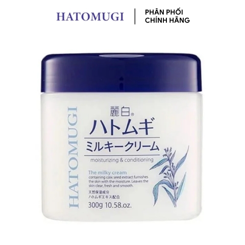 Kem Dưỡng Hatomugi Cấp Ẩm Moisturizing Conditioning Milky Cream 300g