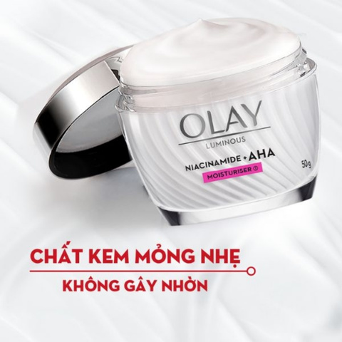Kem Dưỡng Ẩm Sáng Da, Mờ Thâm Mụn Olay Luminous Niacinamide AHA 50g