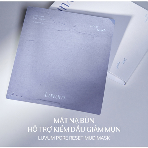 Mặt Nạ Bùn Kiềm Dầu Giảm Mụn Luvum Pore Reset Mud Mask 16g (Xám)
