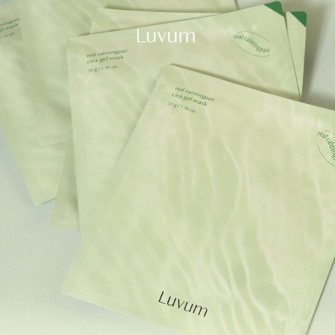 Mặt Nạ Thạch Làm Dịu Phục Hồi Da Luvum Calming Repair Cica Gel Mask 33g (Xanh Lá)