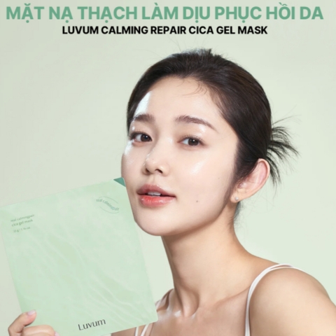 Mặt Nạ Thạch Làm Dịu Phục Hồi Da Luvum Calming Repair Cica Gel Mask 33g (Xanh Lá)