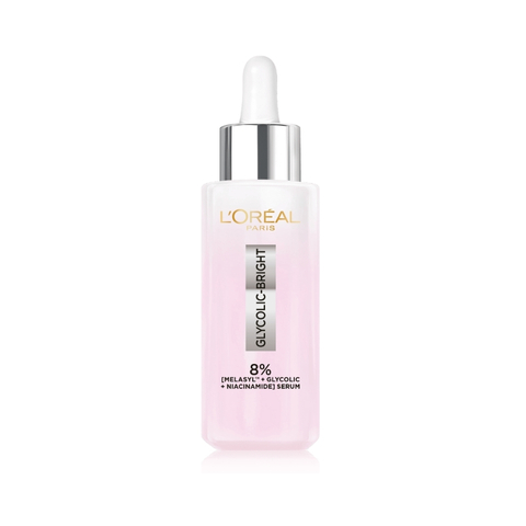 Serum Dưỡng Sáng Và Mờ Thâm Nám L'Oreal Glycolic Bright 8% [Melasyl+Glycolic+Niacinamide] 30ml (Mẫu Mới)