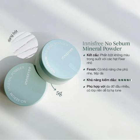 Phấn Phủ Innisfree No-Sebum Mineral Powder 5g (Nhập Khẩu)