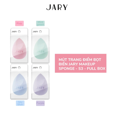 Mút Trang Điểm Jary Makeup Sponge -  S3 Hồng (Quả Olive Cắt Ở Phần Đỉnh)