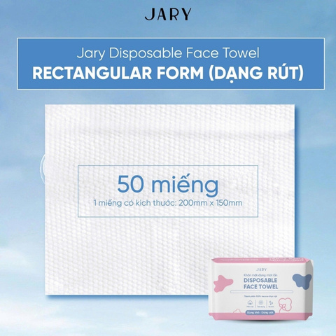 Khăn Mặt Dùng Một Lần Dạng Rút Jary Disposable Face Towel (50 Miếng)