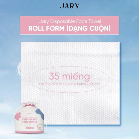 Khăn Mặt Dùng Một Lần Dạng Cuộn Jary Disposable Face Towel (35 Miếng)