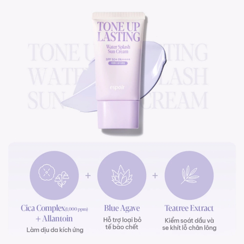 Kem Chống Nắng Nâng Tone Espoir Water Splash Tone Up Lasting Sun Cream SPF50+ 50ml
