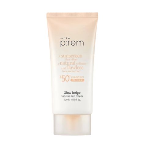 Kem Chống Nắng Nâng Tone Make P:rem Glow Beige Tone Up Sun Cream SPF50+ PA++++ 50ml