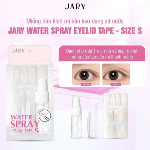 Miếng Dán Kích Mí Sẵn Keo Dạng Xịt Nước Jary Water Spray Eyelid Tape 120 Miếng