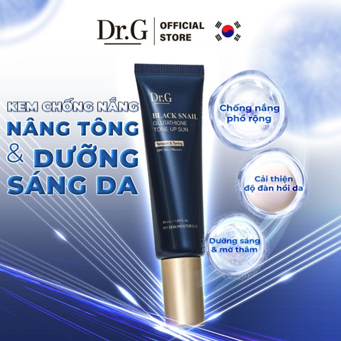 Kem Chống Nắng Dr.G Black Snail Glutathione Tone Up Sun 10ml