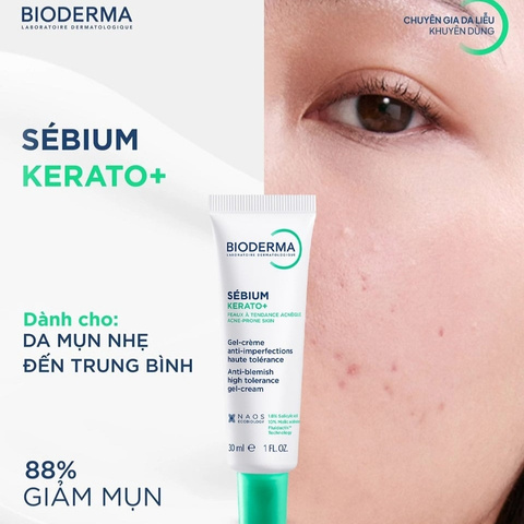 Kem Dưỡng Bioderma Giảm Mụn & Thâm Mụn Sébium Kerato+ 30ml (Mẫu Mới)