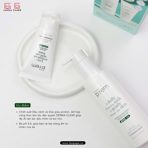 Sữa Tẩy Trang Make P:rem Safe Me Relief Moisture Cleansing Milk 200ml (Tặng kèm sữa rửa mặt 50ml)