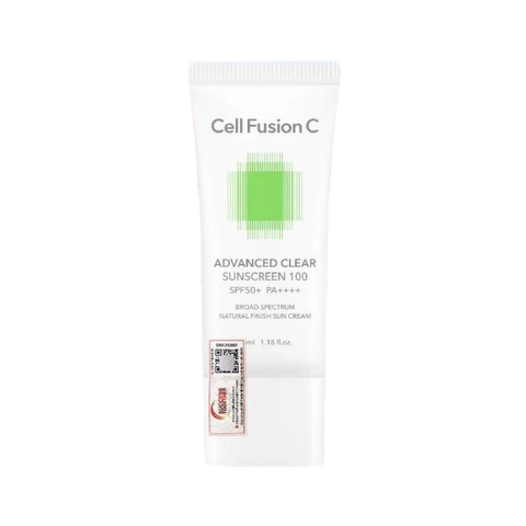 Kem Chống Nắng Kiềm Dầu Cell Fusion C Advanced Clear Sunscreen 100 SPF50+ (Xanh Lá) (Mẫu Mới)