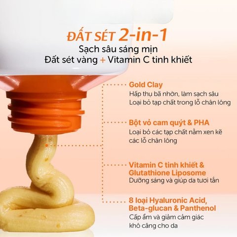 Sữa Rửa Mặt Klairs Dưỡng Sáng, Cải Thiện Lỗ Chân Lông Freshly Juiced Vitamin Mask Cleanser 150ml