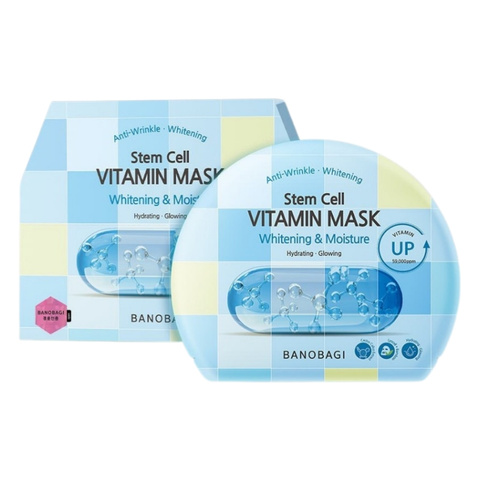 Mặt Nạ Giấy Banobagi Stem Cell Vitamin Mask Whitening & Moisture (Dưỡng Sáng, Cấp Ẩm)