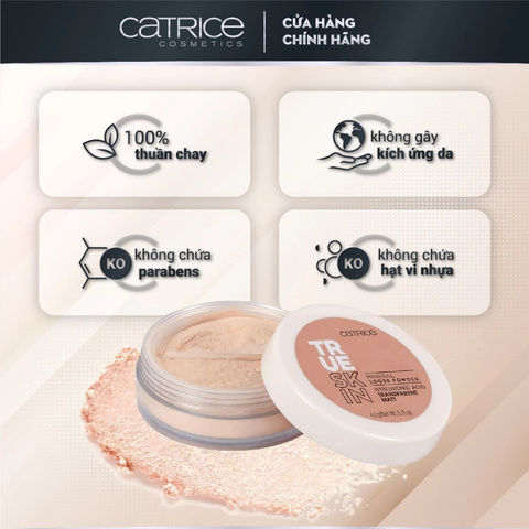 Phấn Phủ Dạng Bột Catrice True Skin Mineral Loose Powder 4,5g - 010 Transparent Malt