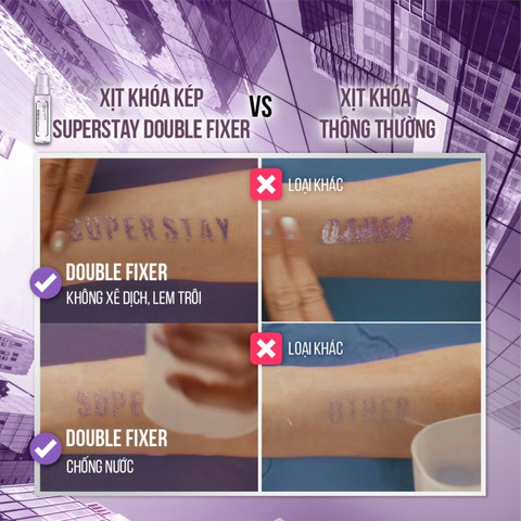 Xịt Khóa Dưỡng Ẩm Lâu Trôi Makeup Maybelline Super Stay Double Fixer Spray 55ml
