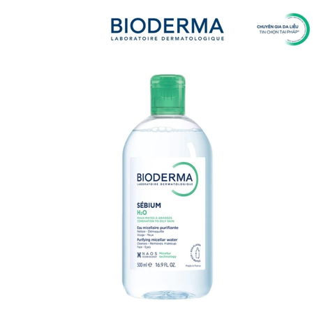 Tẩy Trang Bioderma Cho Da Dầu & Hỗn Hợp Sébium H2O (Mẫu Mới) - 500ml
