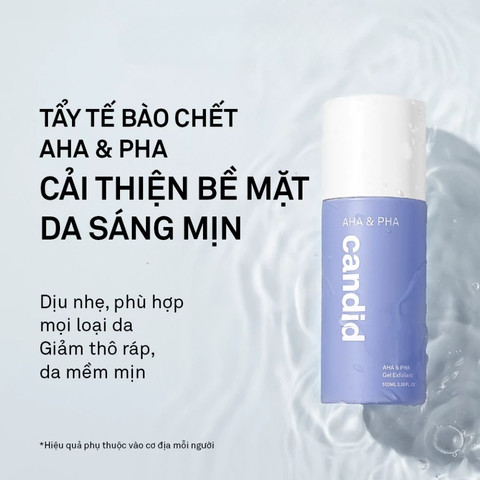 Gel Tẩy Tế Bào Chết & Làm Mịn Da Candid AHA & PHA Gel Exfoliant 100ml