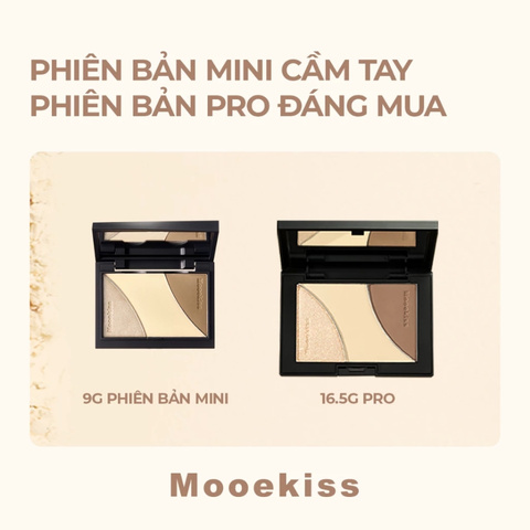 Bảng Phấn Tạo Khối 3 Màu Mooekiss Three-Color Contouring Palette 16.5g - 01
