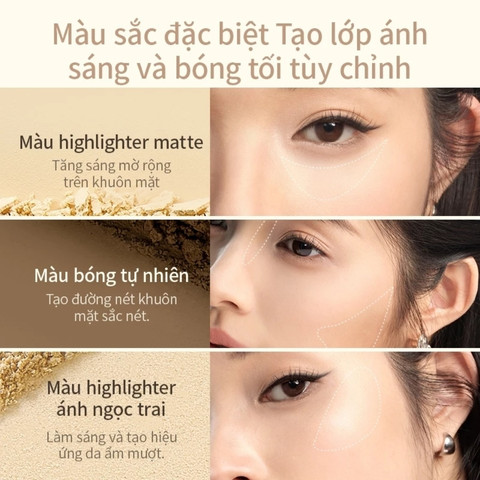 Bảng Phấn Tạo Khối 3 Màu Mooekiss Three-Color Contouring Palette 16.5g - 01