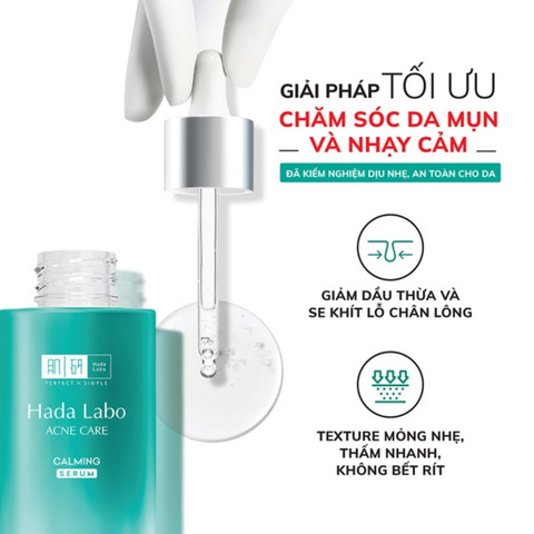 Serum Dưỡng Ẩm Cho Da Mụn, Nhạy Cảm Hada Labo Acne Care Calming 30ml