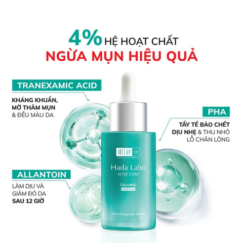 Serum Dưỡng Ẩm Cho Da Mụn, Nhạy Cảm Hada Labo Acne Care Calming 30ml