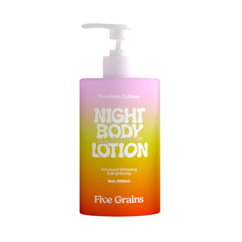 Sữa Dưỡng Thể Sáng Da Cấp Ẩm Ban Đêm Five Grains Niacinamide Night Body Lotion 500ml (Premium Edition)