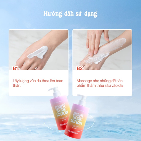 Sữa Dưỡng Thể Sáng Da Cấp Ẩm Ban Đêm Five Grains Niacinamide Night Body Lotion 500ml (Premium Edition)