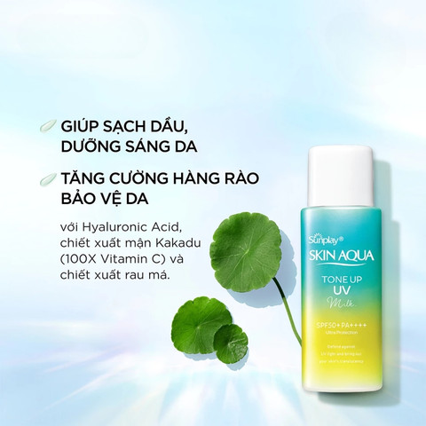 Sữa Chống Nắng Hiệu Chỉnh Sắc Da Skin Aqua Tone Up UV Milk 50g (Mint Green) (Nhập Khẩu)