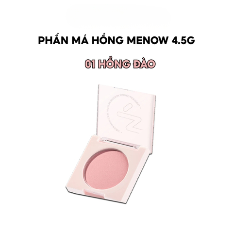 Phấn Má Hồng Hạt Phấn Siêu Mịn, Lên Màu Tự Nhiên Menow Cloud Soft Sweetheart Monochrome Blush 4.5g