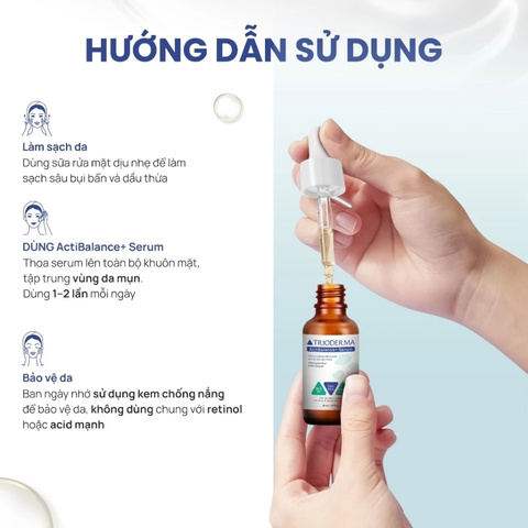 Tinh Chất Hỗ Trợ, Giảm Mụn, Mờ thâm Trioderma ActiBalance+ 30ml