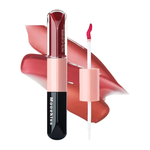 Son Bóng Hai Đầu Dưỡng Môi Đa Năng Mooekiss Dual Effect Lip Gloss (3ml+3ml)