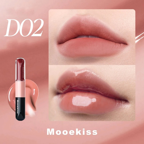 Son Bóng Hai Đầu Dưỡng Môi Đa Năng Mooekiss Dual Effect Lip Gloss (3ml+3ml)