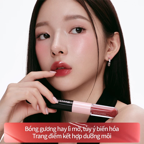 Son Bóng Hai Đầu Dưỡng Môi Đa Năng Mooekiss Dual Effect Lip Gloss (3ml+3ml)
