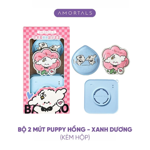 Set 2 Bông Mút Amortals Powder Puff Set (2 Bông Mút + Hộp Đựng)