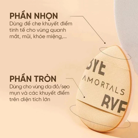 Set 2 Mút Trang Điểm Ngón Tay Amortals Finger Sized Mini Puff Concealer Puff