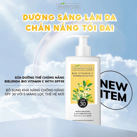Sữa Dưỡng Thể Bielenda Bio Vitamin C Moisturizing UV Protective Body Milk With SPF30 250ml
