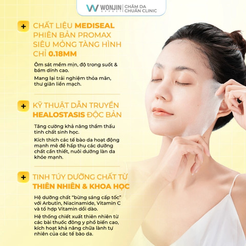 Mặt Nạ Giấy Wonjin Effect Healance Flash Glow Mask 30g (Mẫu Mới)