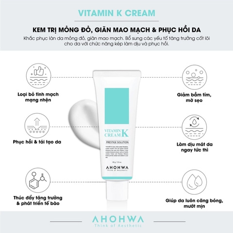Kem Dưỡng Phục Hồi Da Ahohwa Vitamin K Cream 12g