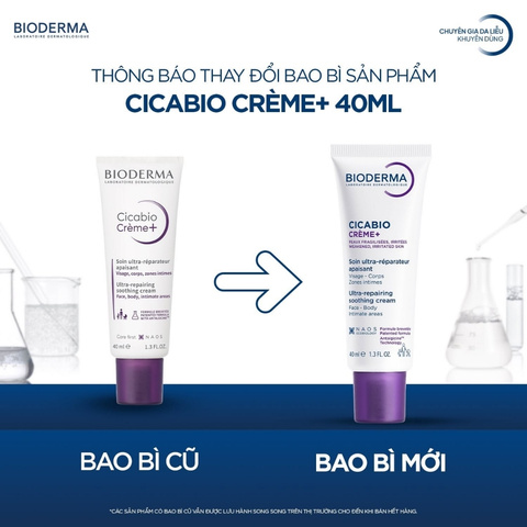 Kem Dưỡng Bioderma Làm Dịu, Hỗ Trợ Phục Hồi Da Cicabio Creme+ 40ml (Mẫu Mới)