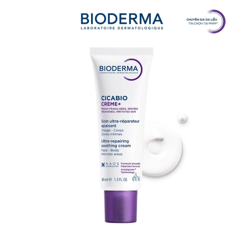 Kem Dưỡng Bioderma Làm Dịu, Hỗ Trợ Phục Hồi Da Cicabio Creme+ 40ml (Mẫu Mới)