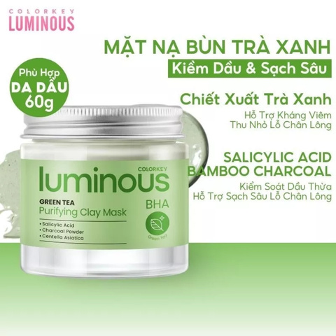 Mặt Nạ Đất Sét Colorkey Luminous Clay Mask 60g (Mẫu Mới)