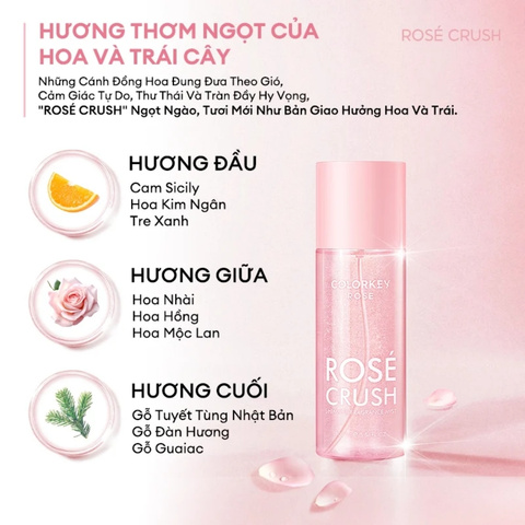 Xịt Thơm Colorkey Rosé Shimmer Fragrance Mist 100ml