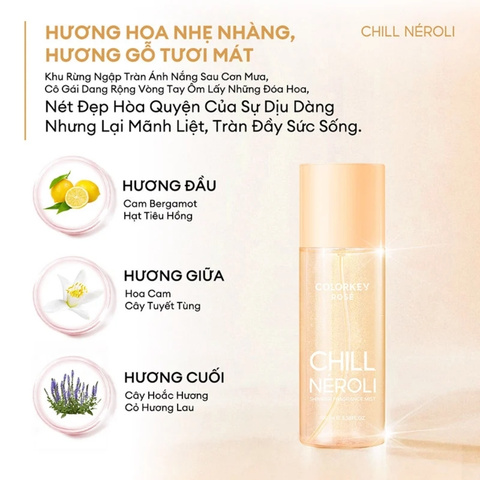 Xịt Thơm Colorkey Rosé Shimmer Fragrance Mist 100ml